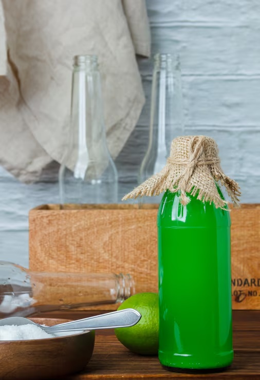 Limetkový sirup s mätou